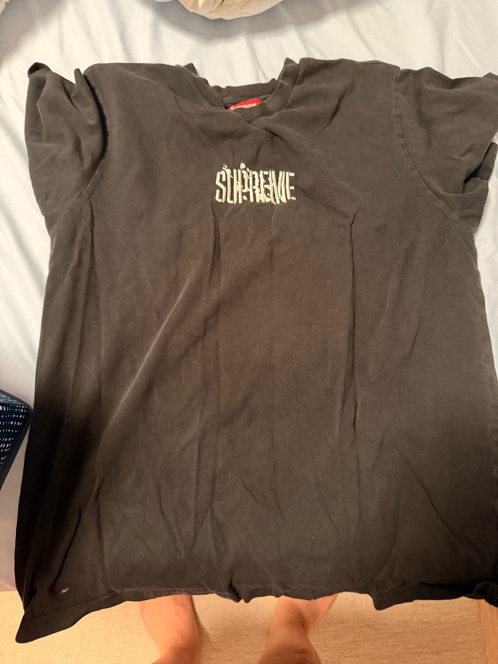 Used Supreme Black Tee